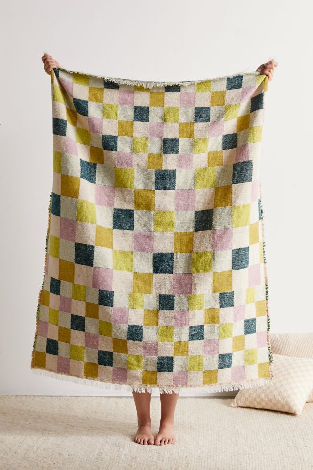 Julian Checkerboard Throw Blanket | Urban Outfitters