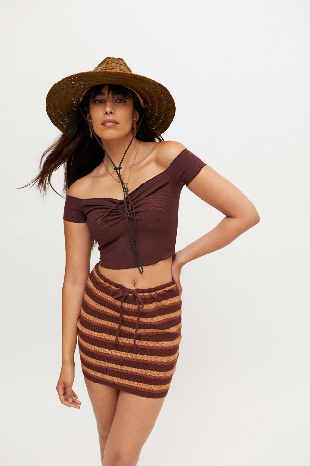 Motel Tuwi Drawstring Mini Skirt #3