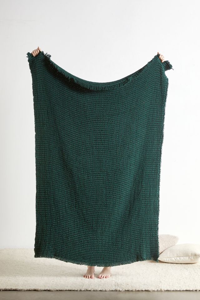 ReMADE By UO Remnants Recycled Waffle Throw Blanket