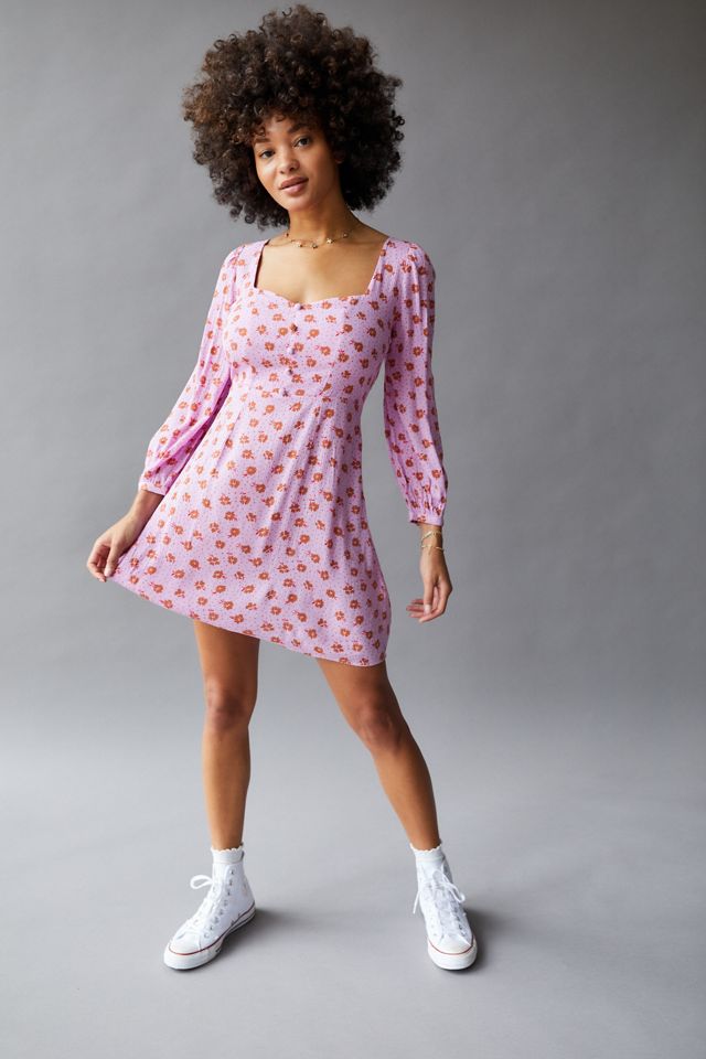 heartland mini dress Corlus Free People Heartland Embroidered Bodice