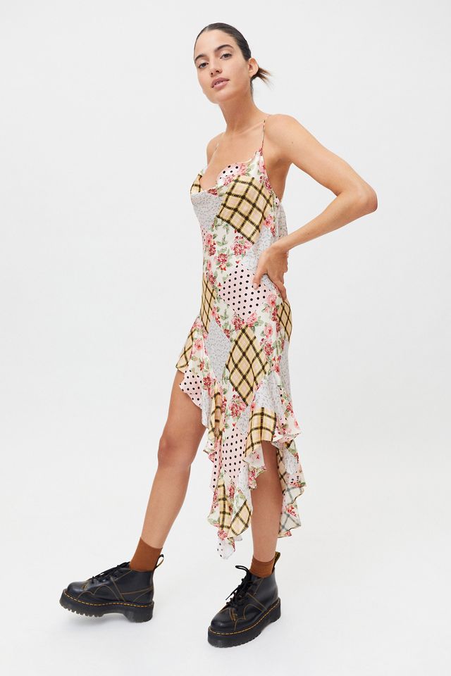 for love and lemons gold slip dress dupe For Love and Lemons Opal Mini in Gold – TrenLend main image 1