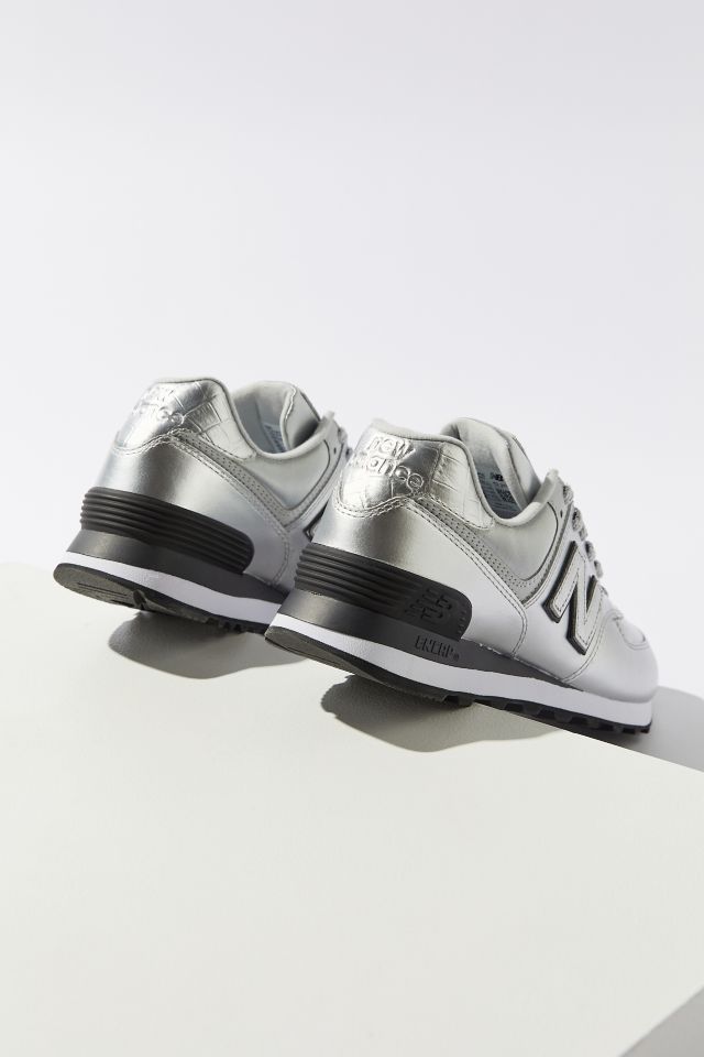 New balance outlet 574 metallic silver