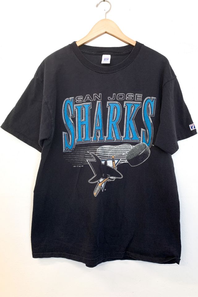 Vintage Logo 7 San Jose Sharks Tee Shirt vitarex.hu