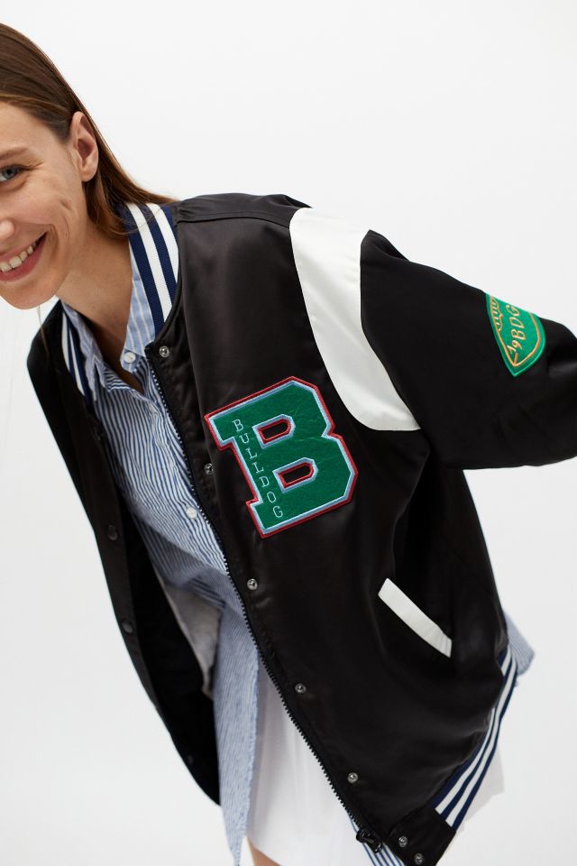 BDG Faye Satin Varsity Jacket #4