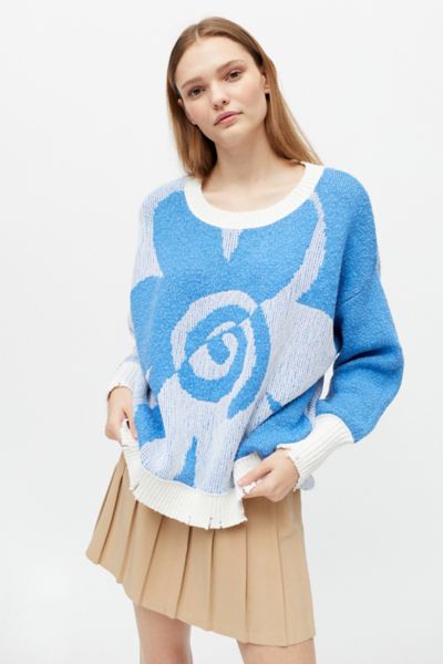 UO Esme Jacquard Pullover Sweater | Urban Outfitters
