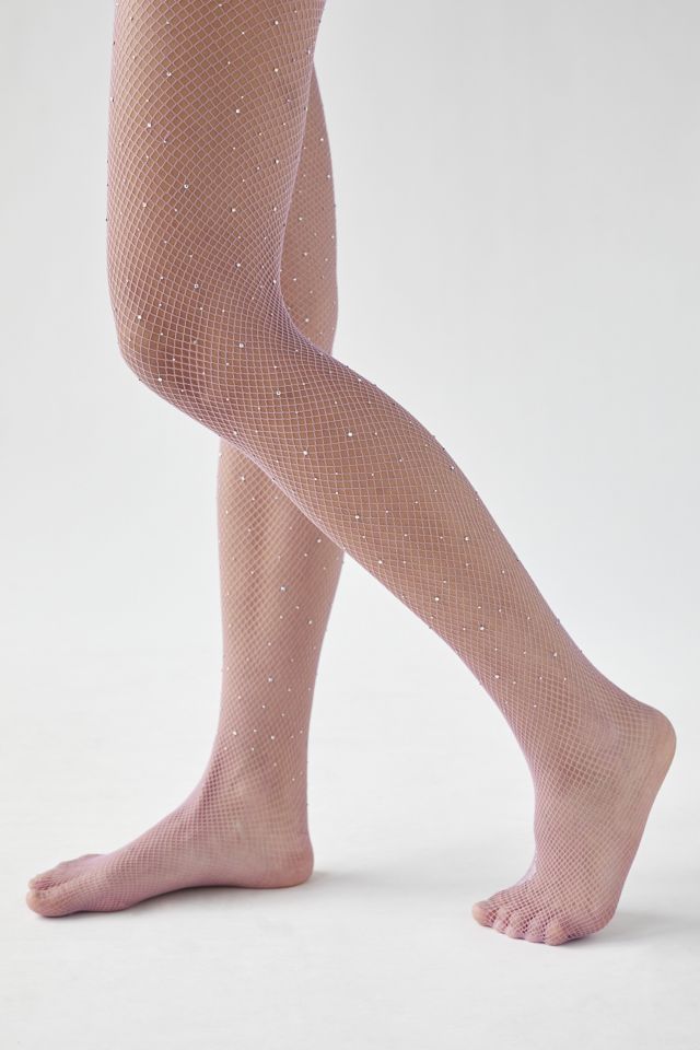 UO Rhinestone Fishnet Tights