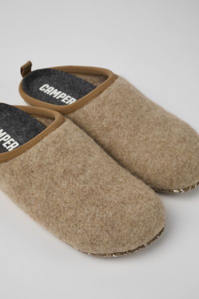 Camper Wabi Wool Blend Slipper In Brown