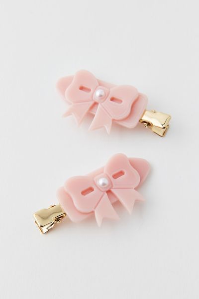 Urban Outfitters Crease-free Hair Clip Set In Peach, Women's At  In Peach