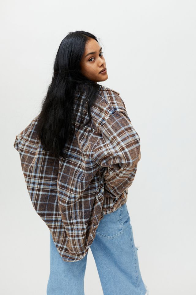 Urban Renewal Remade Acid Wash Flannel Shirt #4