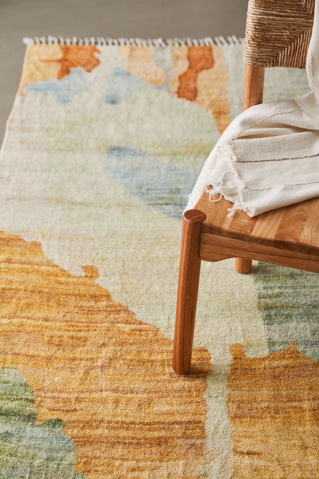 Lucina Watercolor Printed Chenille Rug #1