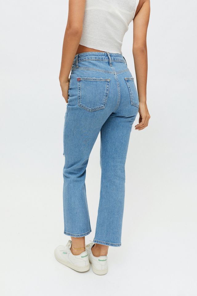 BDG High-Waisted Kick Flare Jean – Distressed Light Wash #1