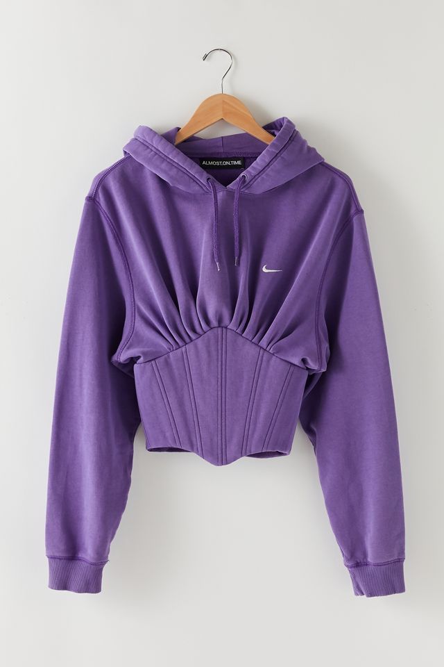 Almost On Time Corset Hoodie Sweatshirt Urban Outfitters