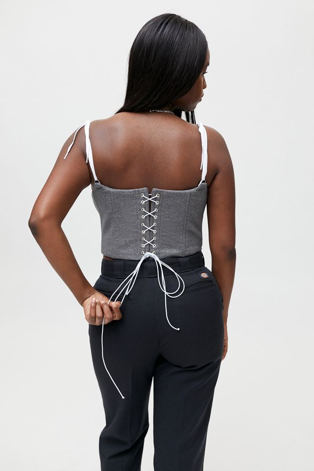 Almost On Time Detailed Stitch Corset Top | Urban Outfitters