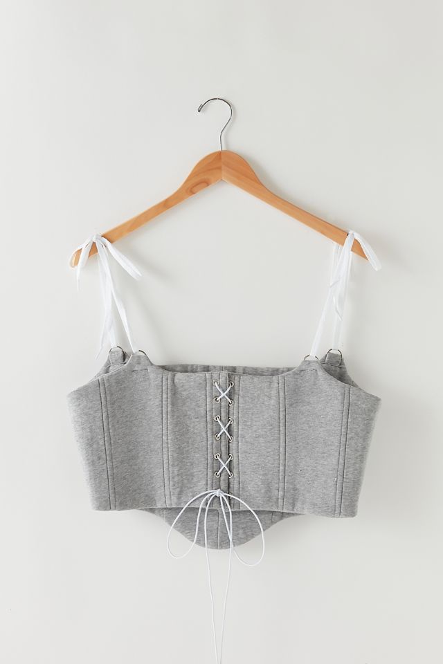 Almost On Time Detailed Stitch Corset Top #1