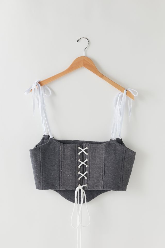 Almost On Time Detailed Stitch Corset Top #1