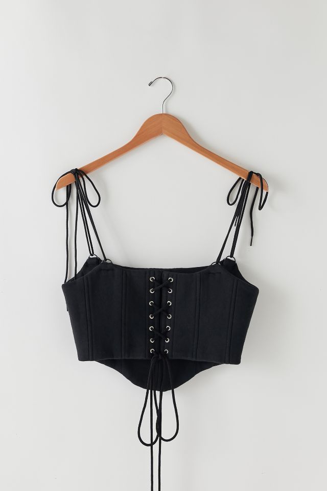 Almost On Time Detailed Stitch Corset Top #1