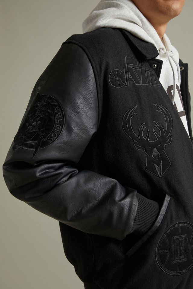 Ultra Game Uo Exclusive NBA Varsity Jacket in Black, Men's at Urban Outfitters