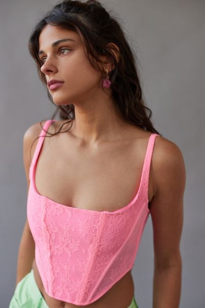 UO Out From Under Lovestruck Lace Corset - Urban Outfitters