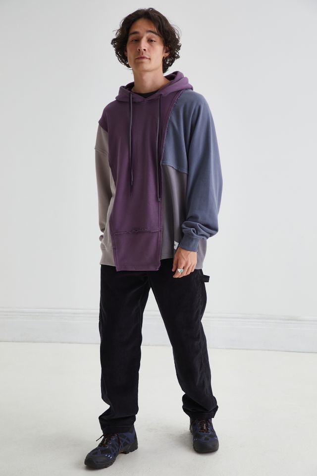 【AJO AJOBYAJO】Oversized Paisley Patchwork Sweatshirt AJOBYAJO Mixed Patchwork Oversized Hoodie Sweatshirt | Urban