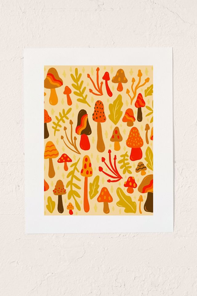 Doodle By Meg Spring Mushroom Art Print