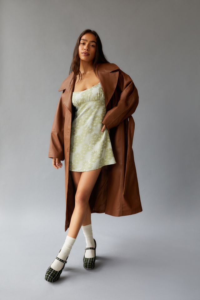 Deadwood Olga Leather Trench Coat #2