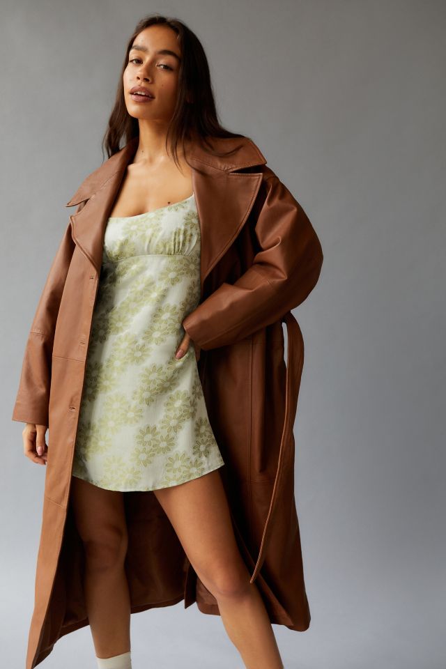 Deadwood Olga Leather Trench Coat #4