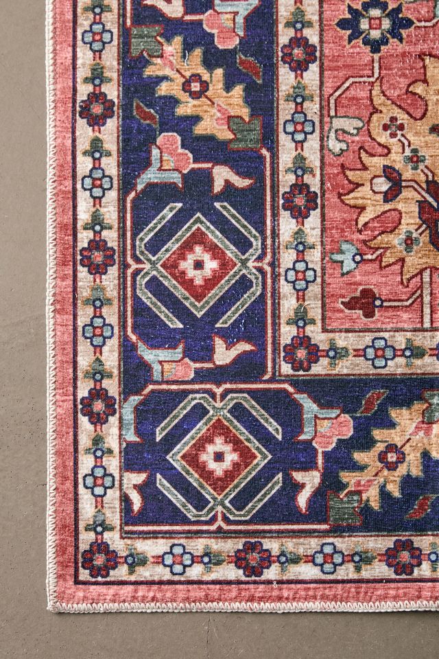 Ruby Printed Washable Rug #3
