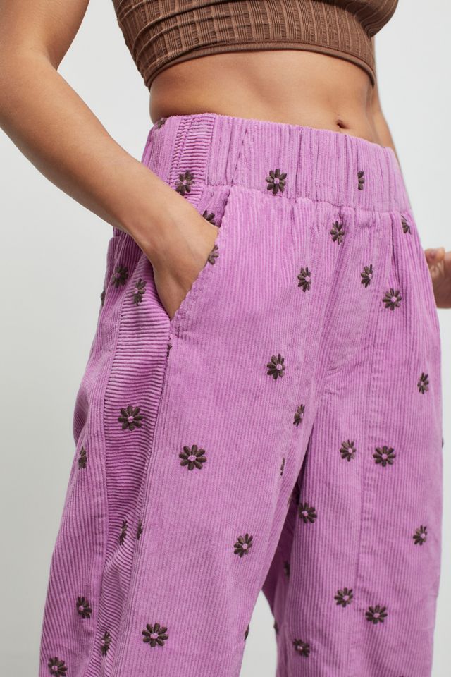 BDG Zaria Embroidered Corduroy Pull-On Pant #1