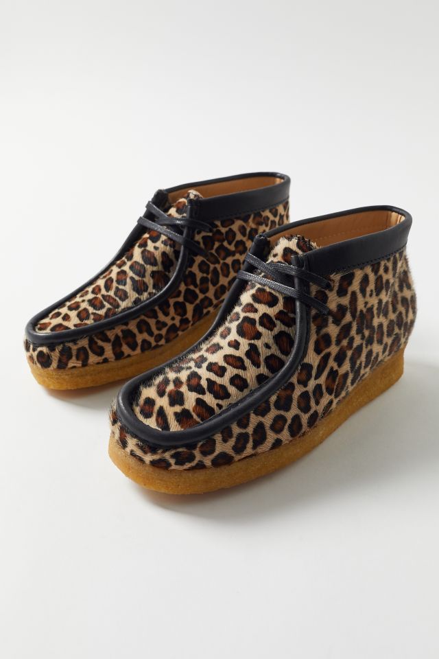 Clarks Wallabee Leopard Print Boot #1