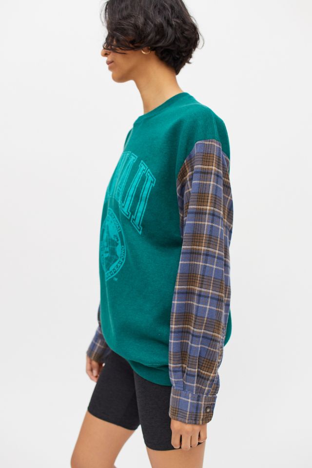 Urban Renewal Recycled Flannel Sleeve Sweatshirt #4