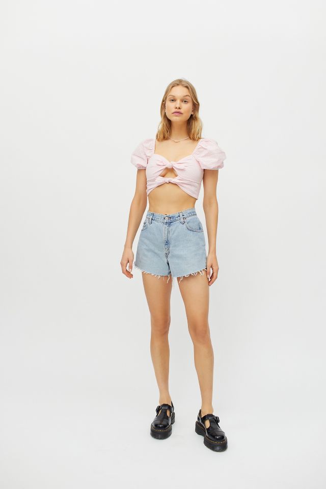 Urban Renewal Remnants Tie-Front Gingham Blouse #2