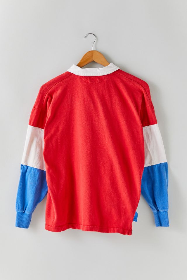 Vintage Coca-Cola Blue & Red Rugby Shirt #1