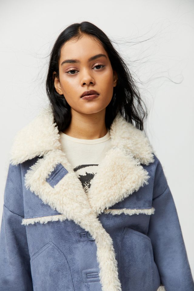 UO Maria Faux Shearling Coat #2