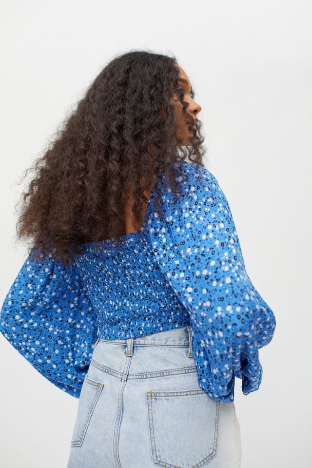 Kiss The Sky Floral Cropped Blouse #1