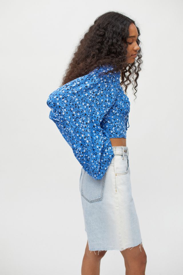 Kiss The Sky Floral Cropped Blouse #3