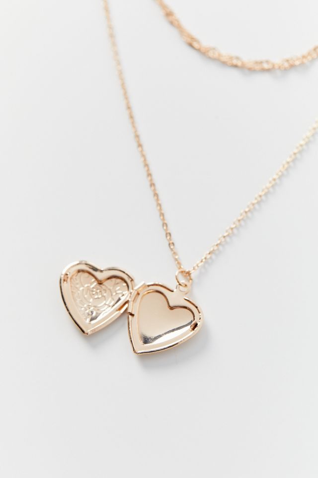 Collier Superposé avec Médaillon Cœur #2