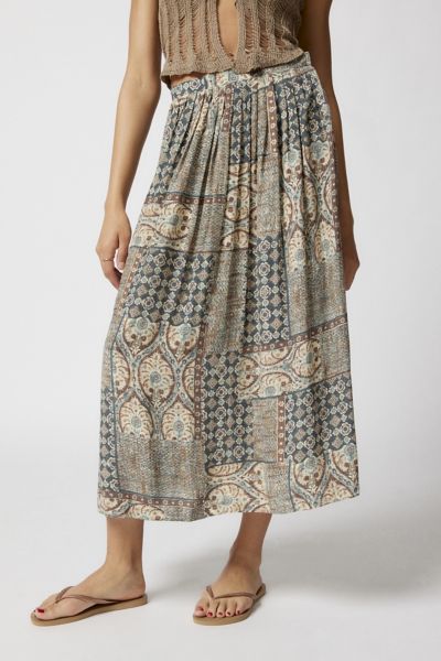 Urban Renewal Remade Floral Paisley Midi Skirt | Urban Outfitters
