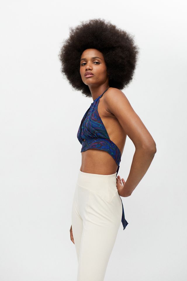 Urban Renewal Recycled Floral Paisley Halter Top #4