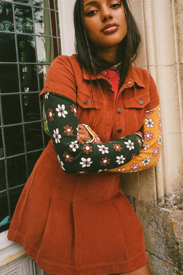 UO Edie Corduroy Shirt Dress