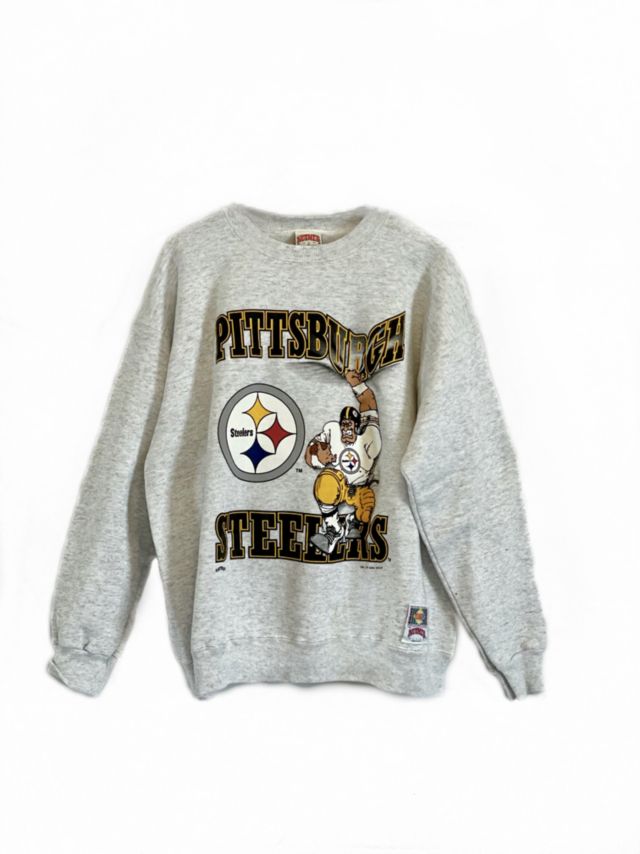 Pittsburgh Steelers Throwback Collection Crewneck (Grey) - Yinzers