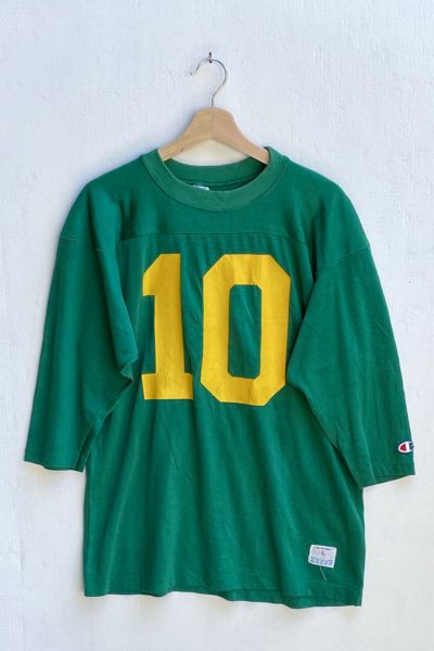 Vintage 70s Champion Green and Gold Football Jersey Made in USA | Urban  Outfitters