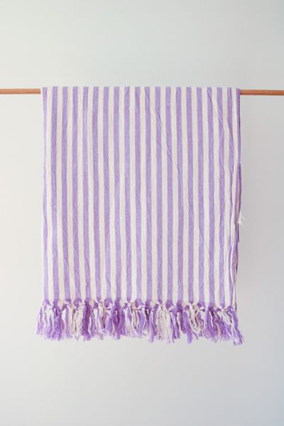 Bed Threads French Flax Linen Checkered Bath Towel