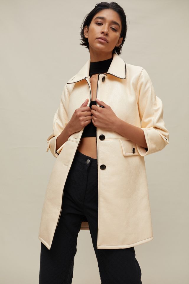 UO Cecilia Faux Leather Coat #2
