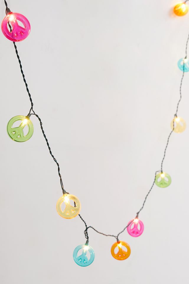 Peace Sign String Lights Urban Outfitters Canada