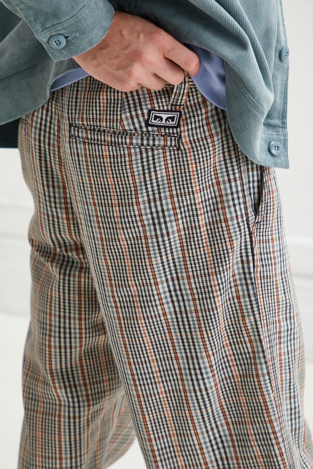 Pantalon Chino à Carreaux Plissé OBEY #4