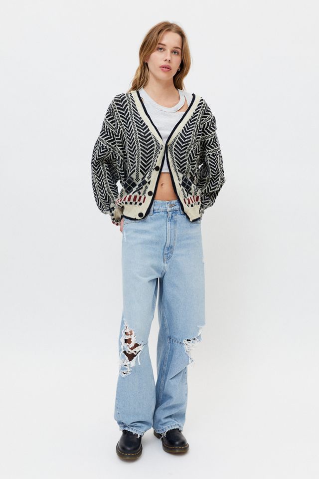 Urban Renewal Vintage Oversized Printed Cardigan #1