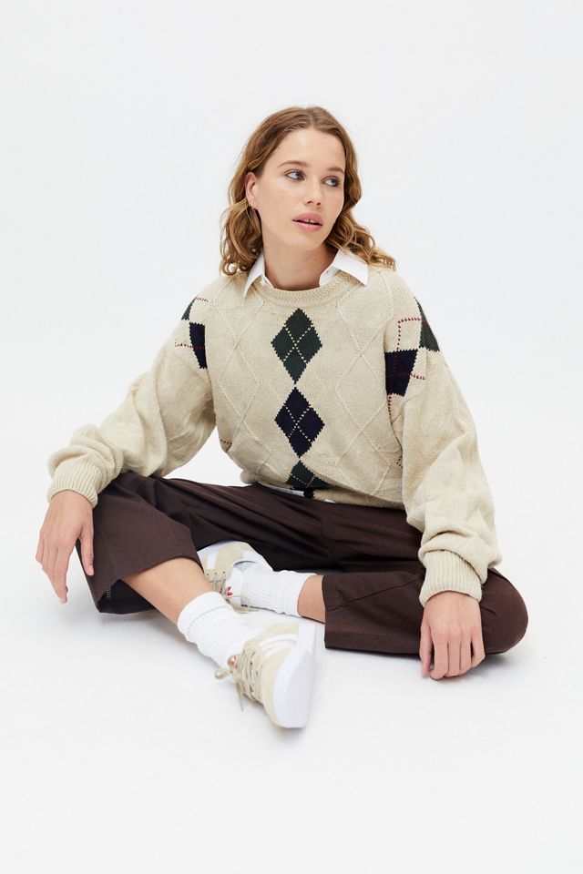 Urban Renewal Vintage Oversized Argyle Sweater #3