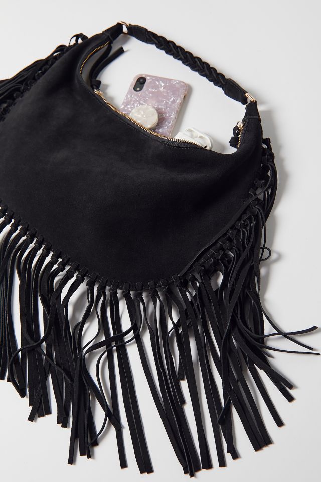 Leather fringe purse online urban outfitters