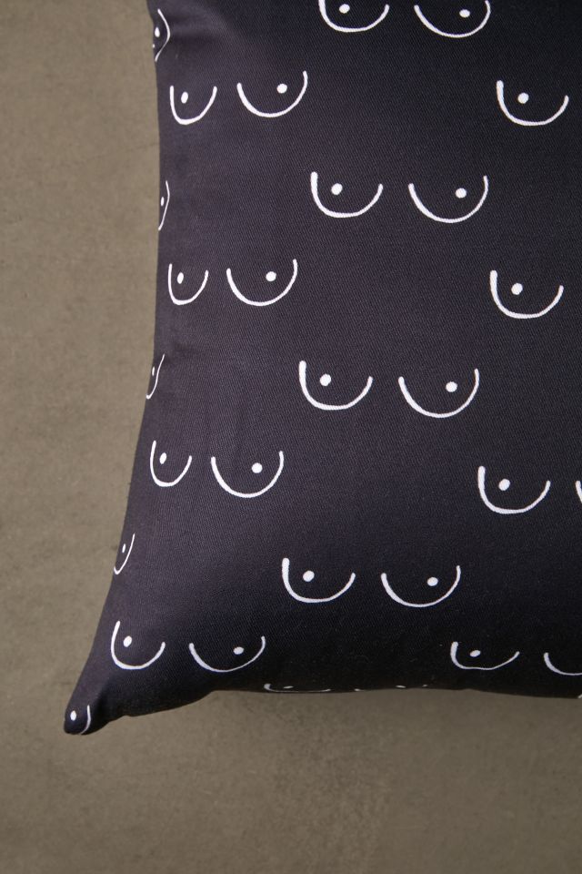 BOOBS BLACK BACKGROUND Throw Pillow for Sale by aydapadi