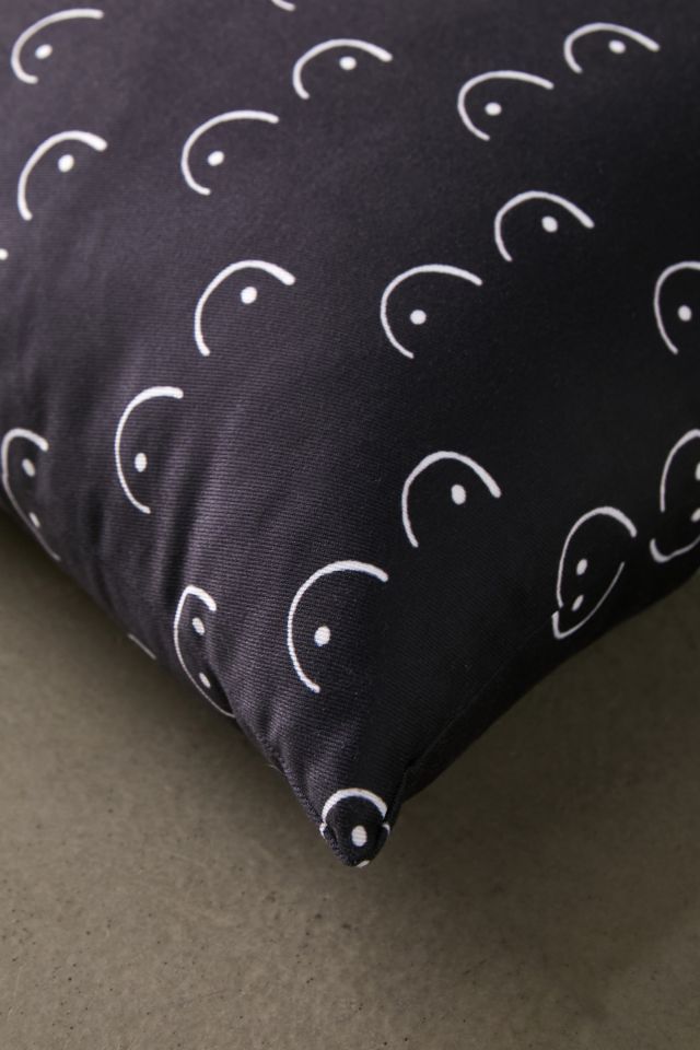 BOOBS BLACK BACKGROUND Throw Pillow for Sale by aydapadi